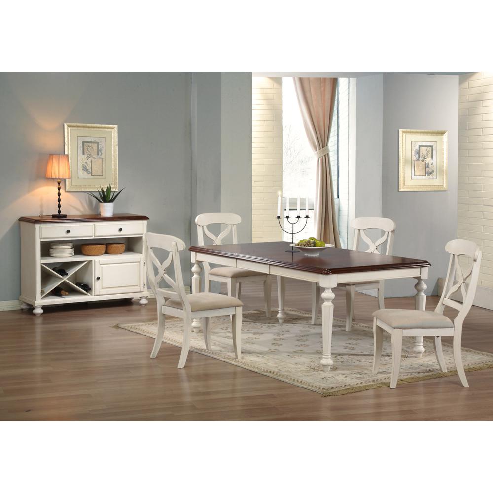 Andrews 6 Piece 58-76" Rectangular Butterfly Extendable Dining Set. Picture 1
