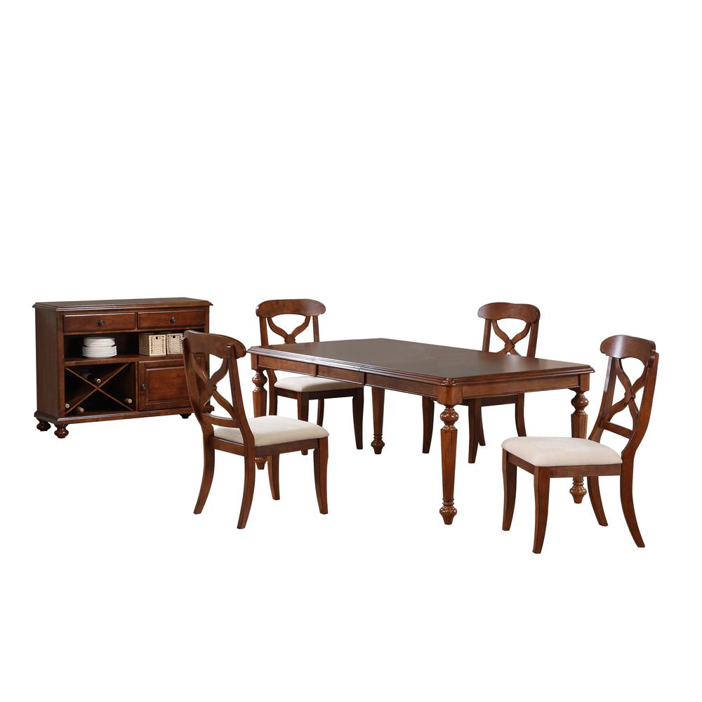 Andrews 6 Piece 58-76" Wide Butterfly Extendable Dining Set. Picture 6