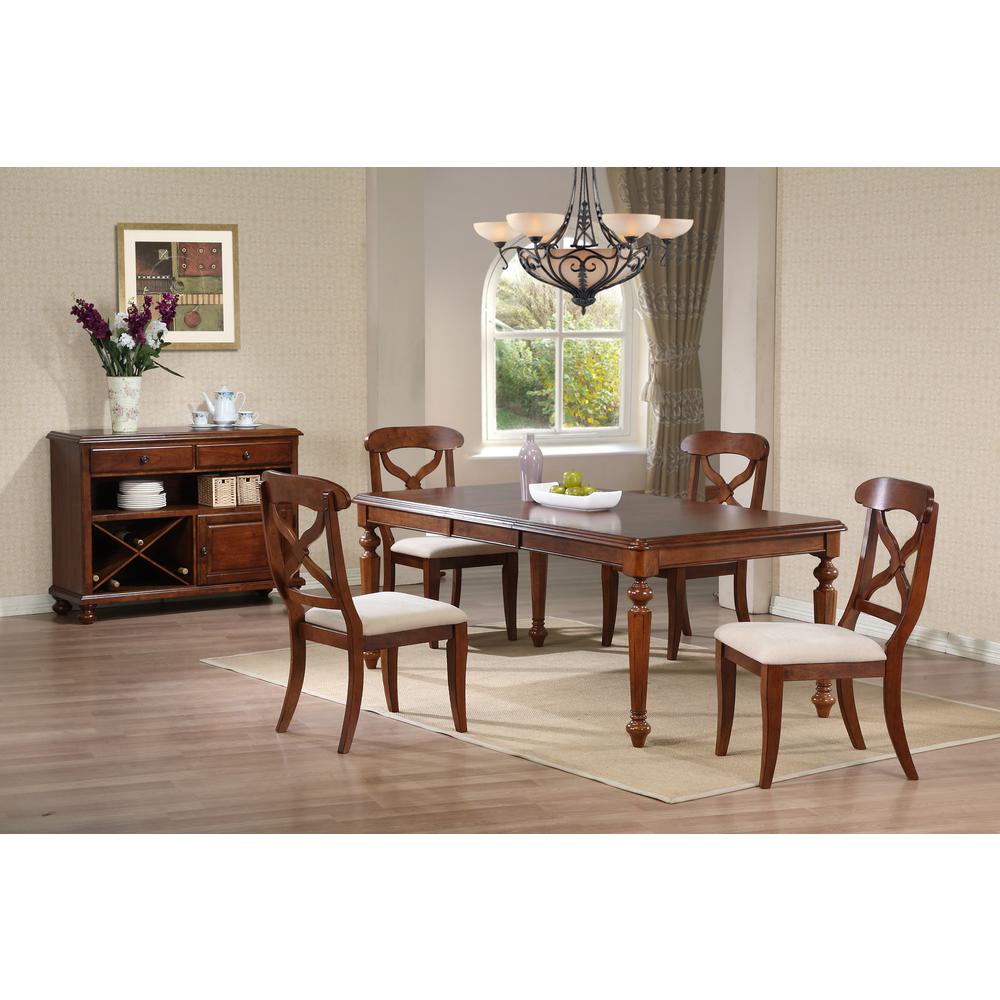 Andrews 6 Piece 58-76" Wide Butterfly Extendable Dining Set. Picture 5