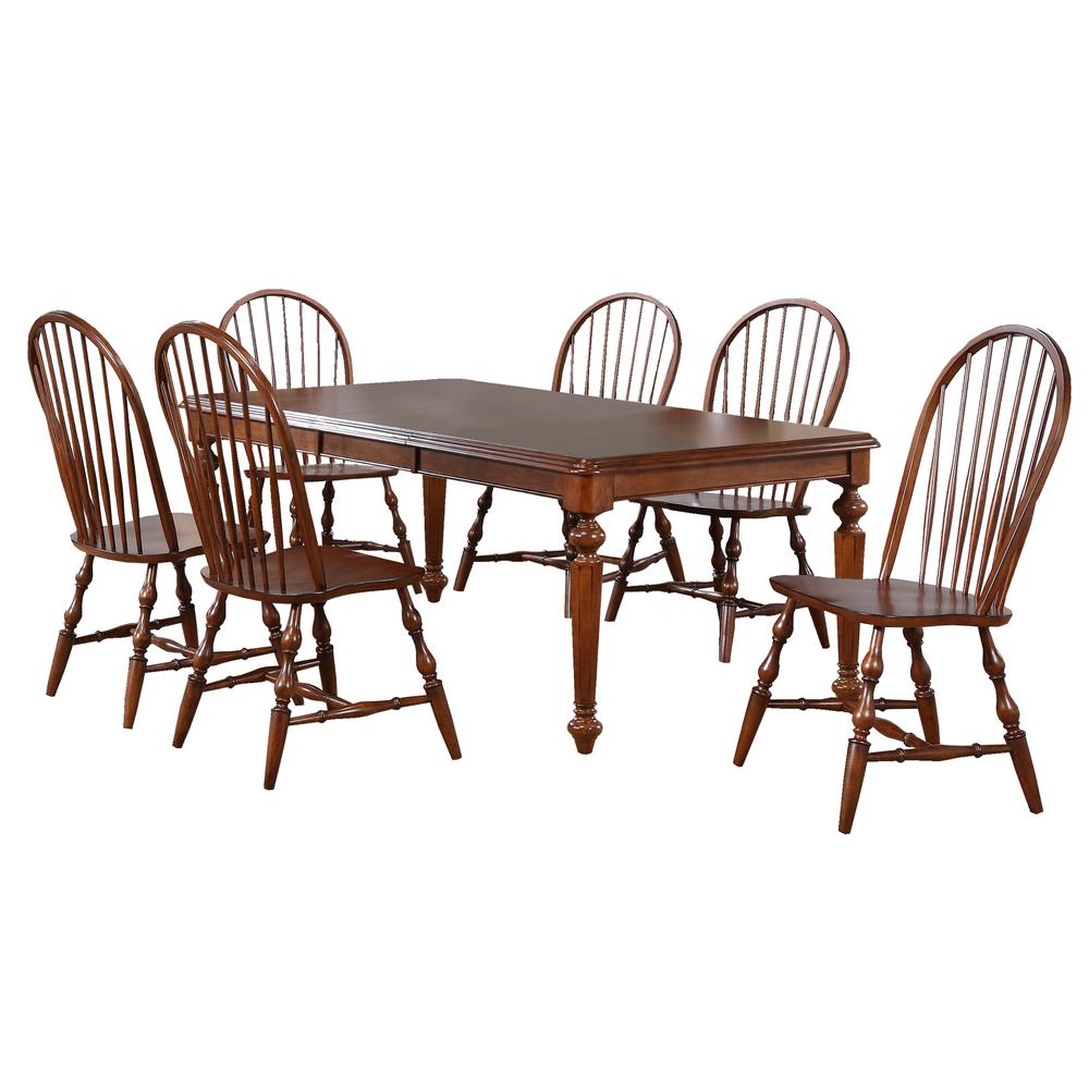 Andrews 7 Piece 58-76" Rectangular Extendable Dining Set. Picture 7