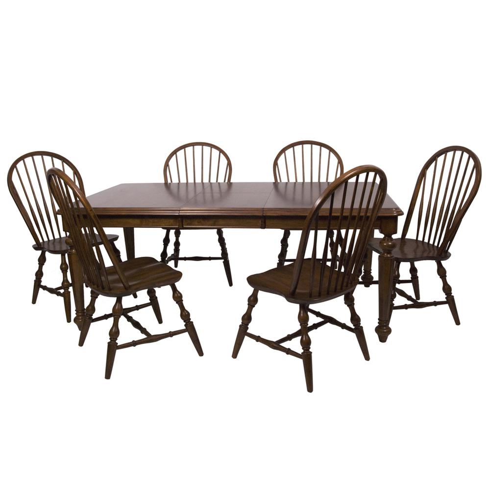 Andrews 7 Piece 58-76" Rectangular Extendable Dining Set. Picture 5
