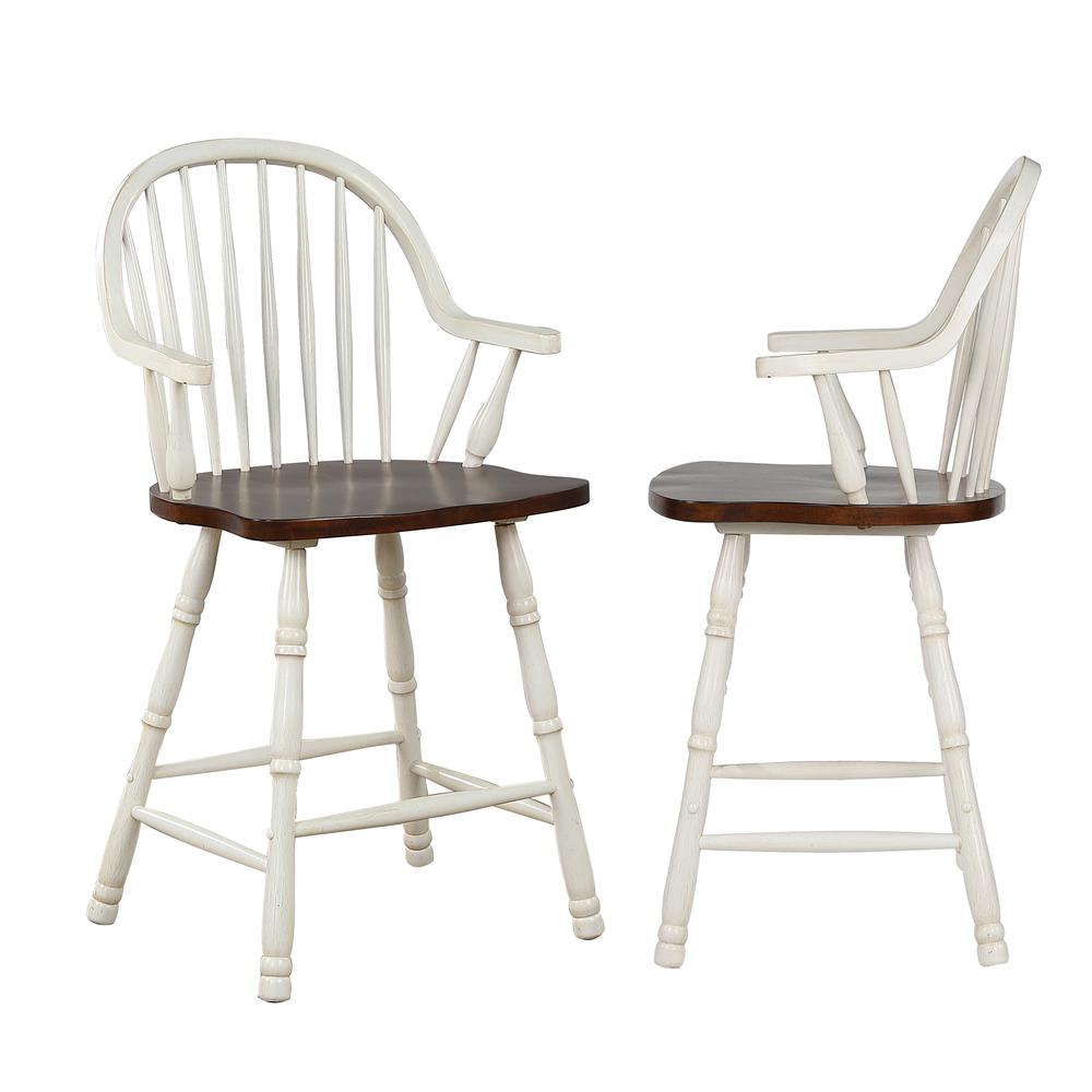 Andrews 24" Windsor Barstool with Arms. Picture 5