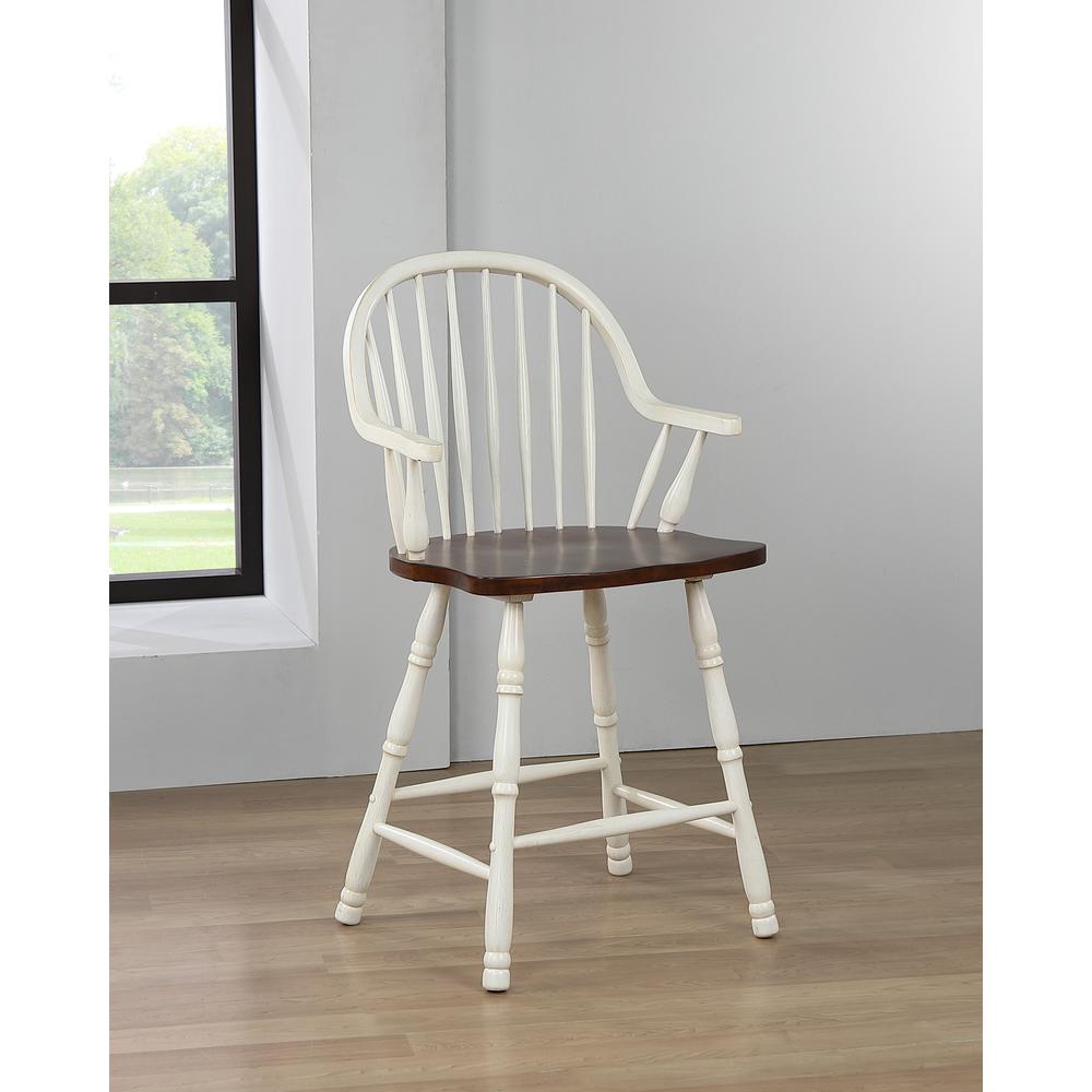 Andrews 24" Windsor Barstool with Arms. Picture 6