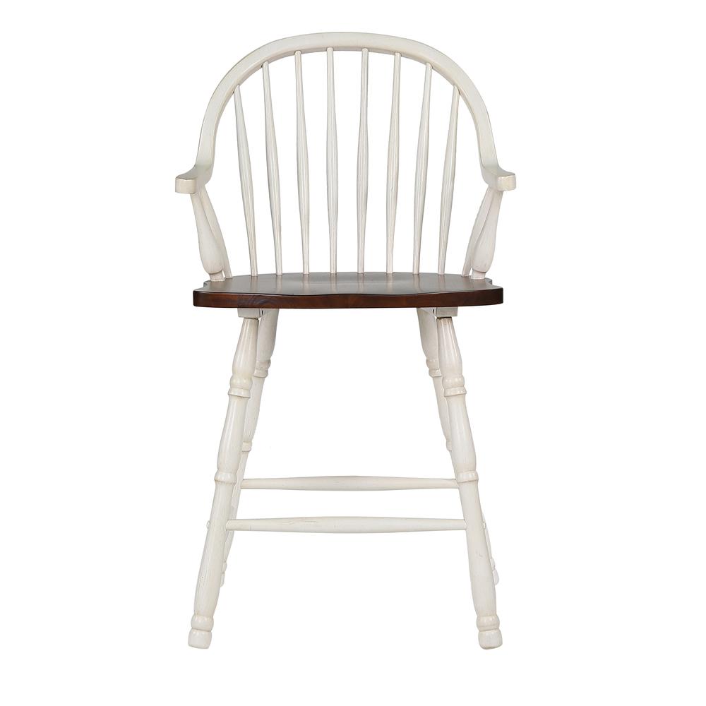 Andrews 24" Windsor Barstool with Arms. Picture 7