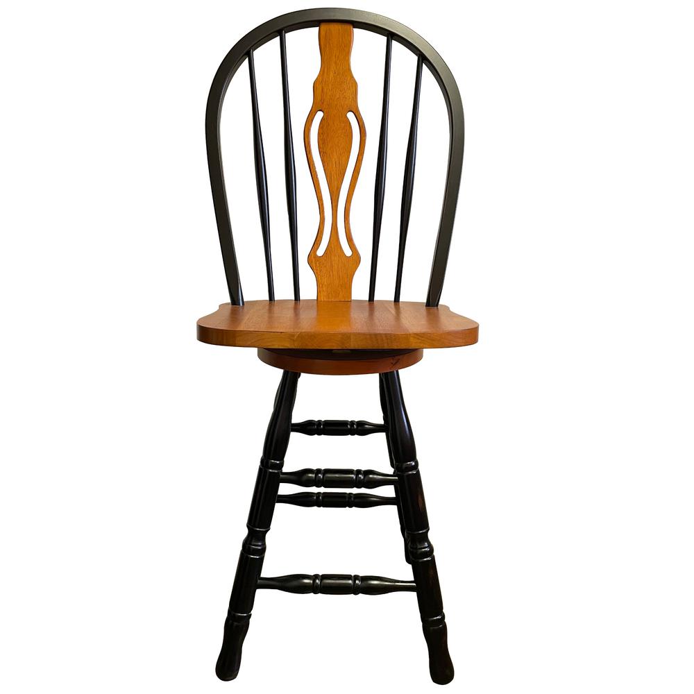 Black Cherry Selections 24" Keyhole Windsor Barstool. Picture 4