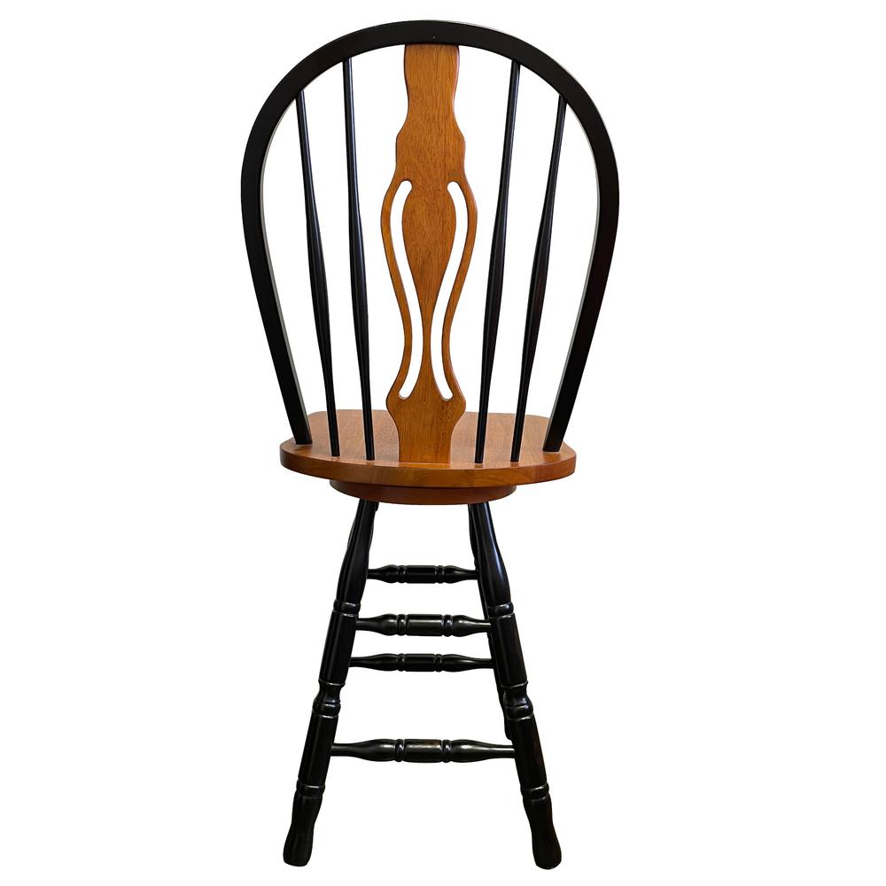 Black Cherry Selections 24" Keyhole Windsor Barstool. Picture 2
