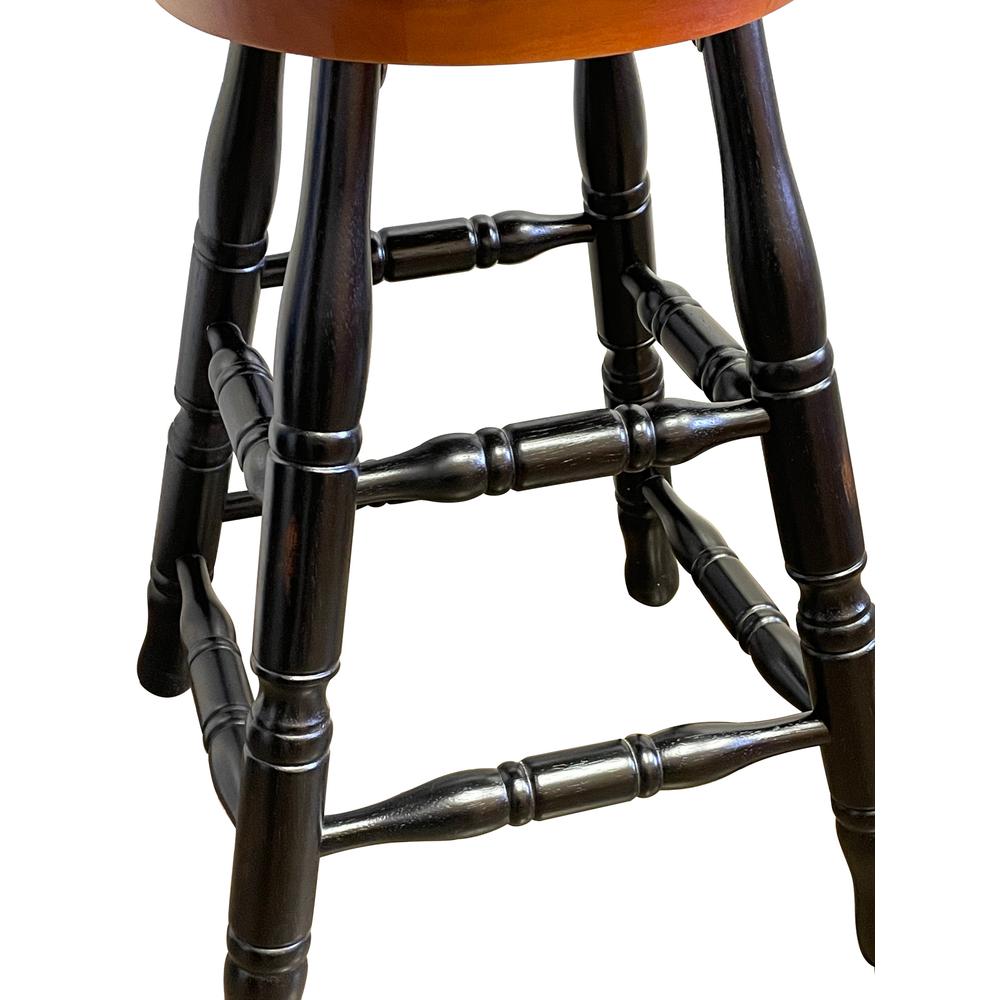 Black Cherry Selections 24" Keyhole Windsor Barstool. Picture 3