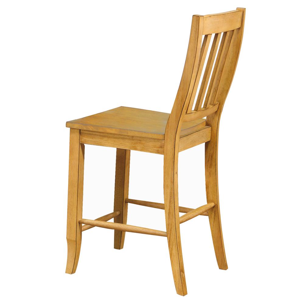 Oak Selections School House 24" Barstool. Picture 2