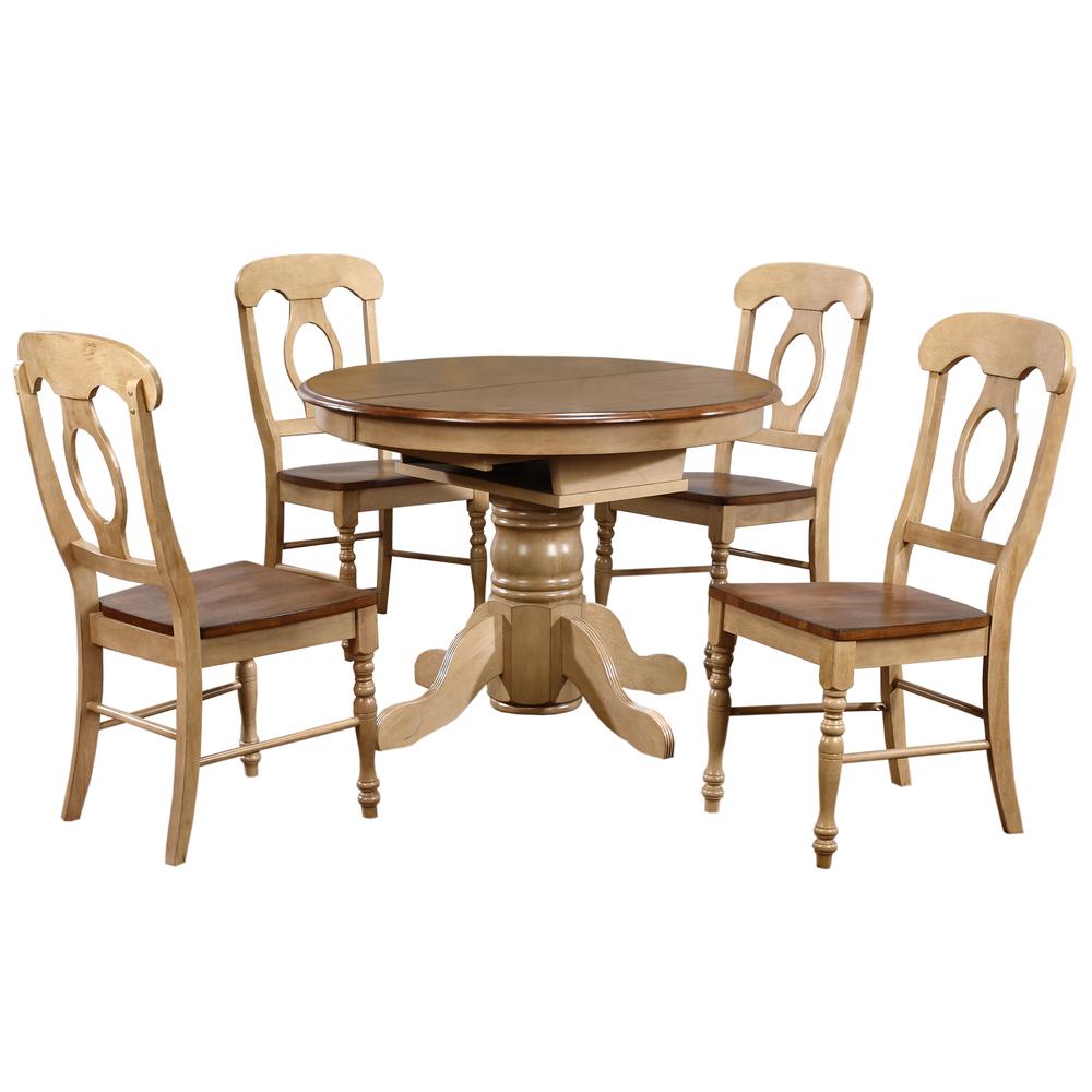 Brook 5 Piece 42" Round or 60" Oval Extendable Dining Set. Picture 5