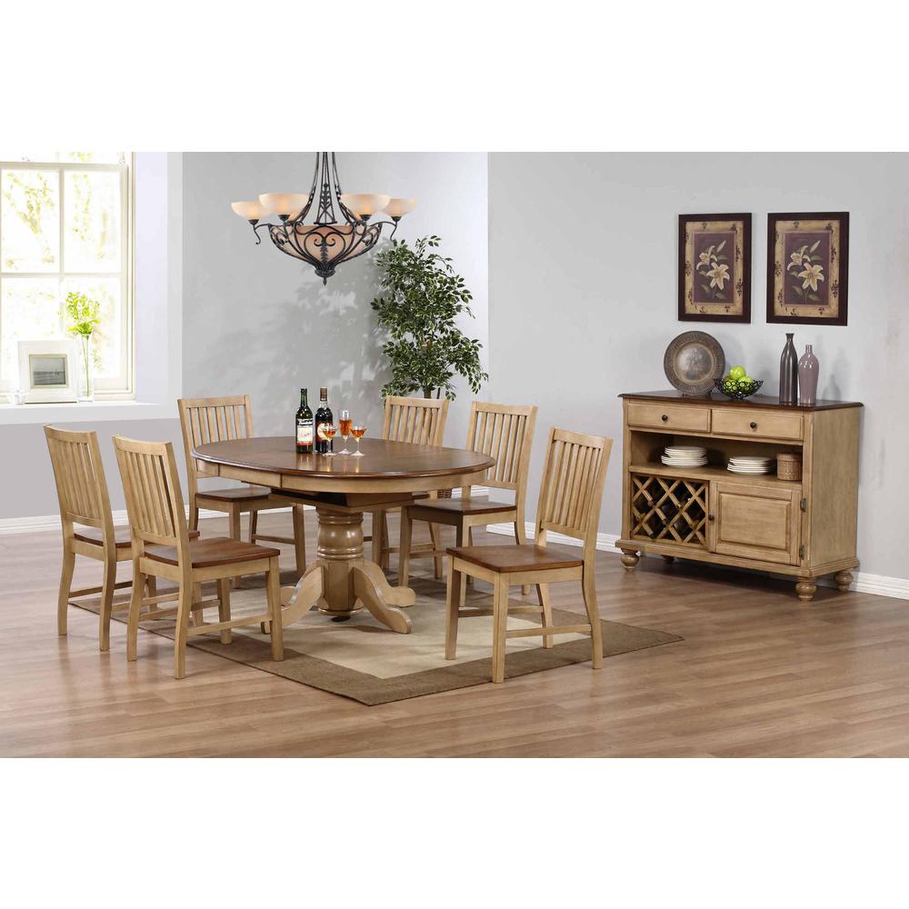 Brook 8 Piece 42" Round or 60" Oval Extendable Dining Set. Picture 6