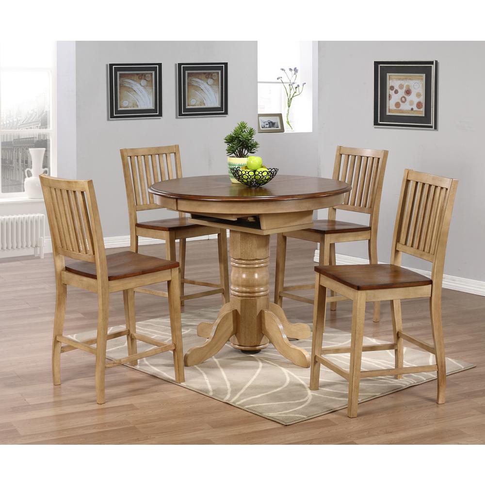 Brook 5 Piece 42" Round or 60" Oval Extendable Dining Set. Picture 5