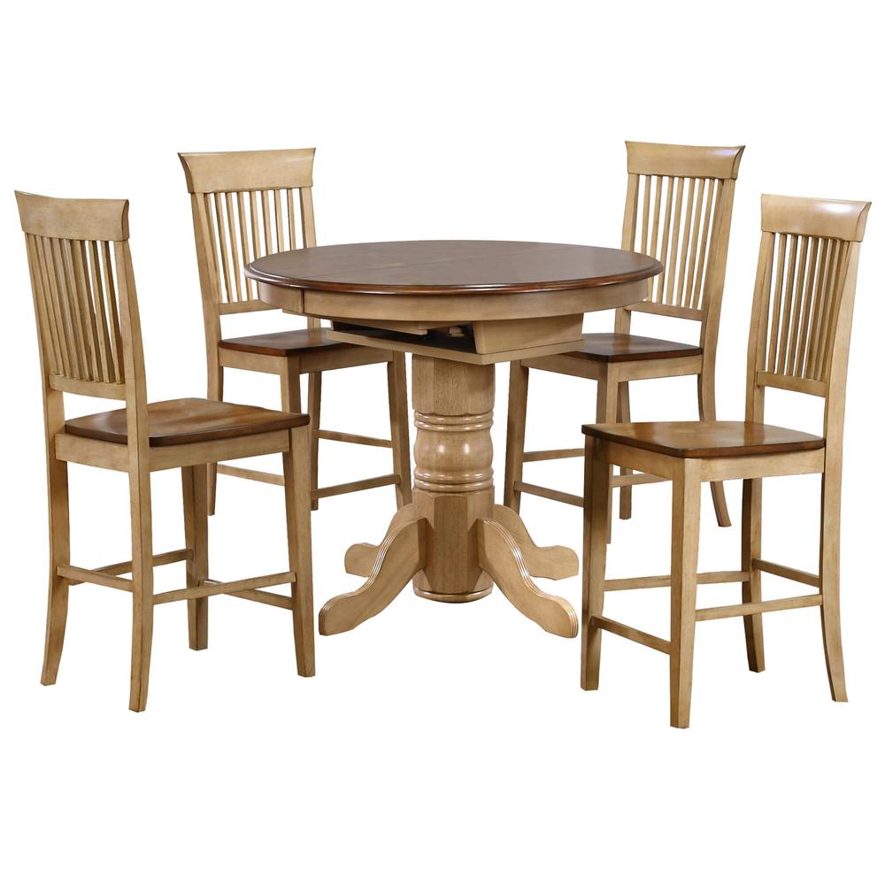 Brook 5 Piece 42" Round or 60" Oval Extendable Dining Set. Picture 3