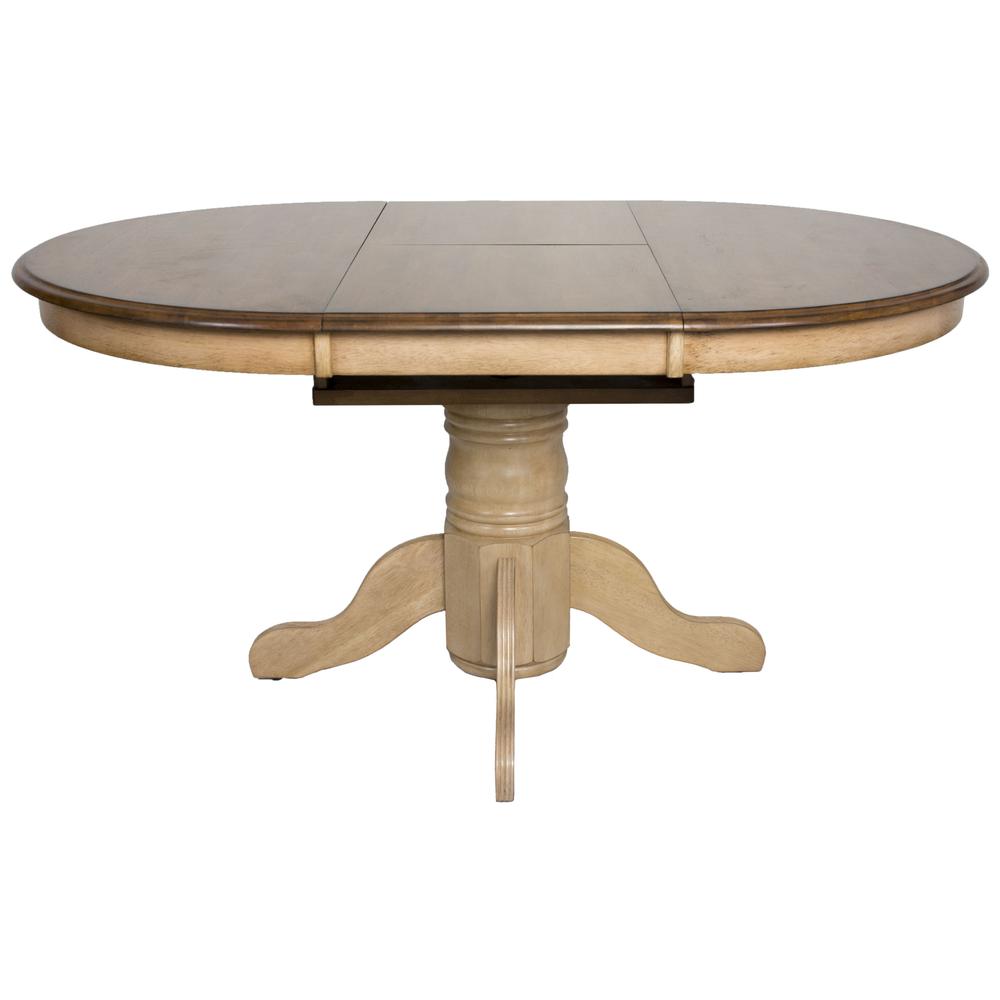 Brook 42" Round or 60" Oval Extendable Butterfly Dining Table. Picture 1