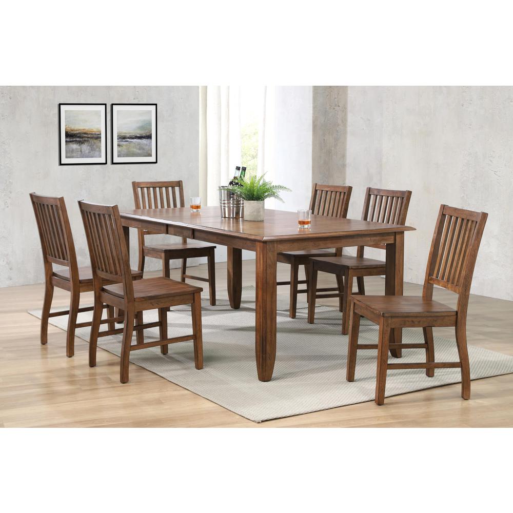 Simply Brook 7 Piece 72" Rectangular Extendable Table Dining Set. Picture 6