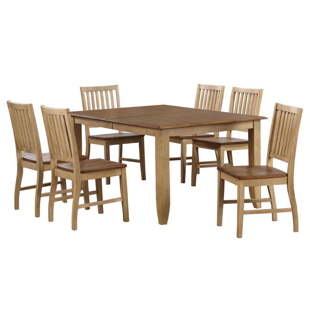 Brook 7 Piece 72" Rectangular Extendable Table Dining Set. Picture 3