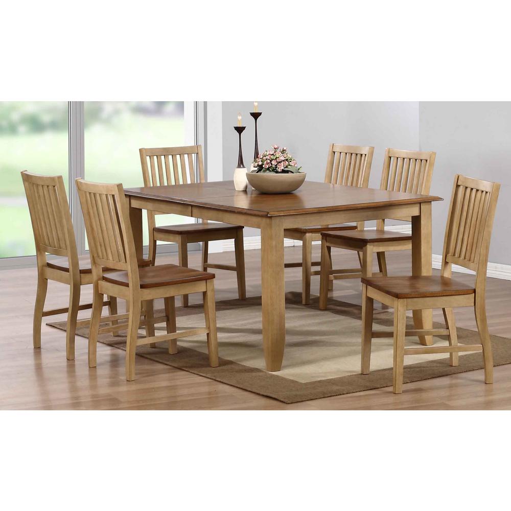 Brook 7 Piece 72" Rectangular Extendable Table Dining Set. Picture 4