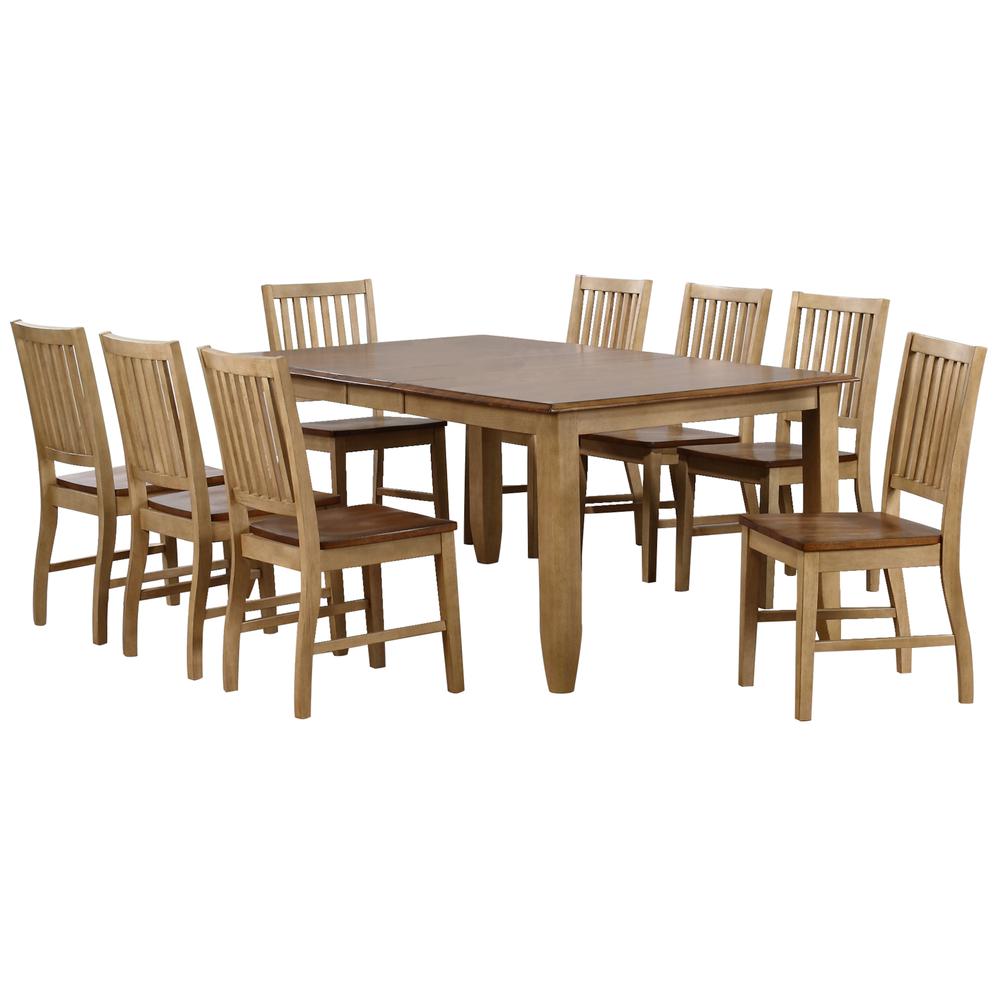 Brook 9 Piece 72" Rectangular Extendable Table Dining Set. Picture 1