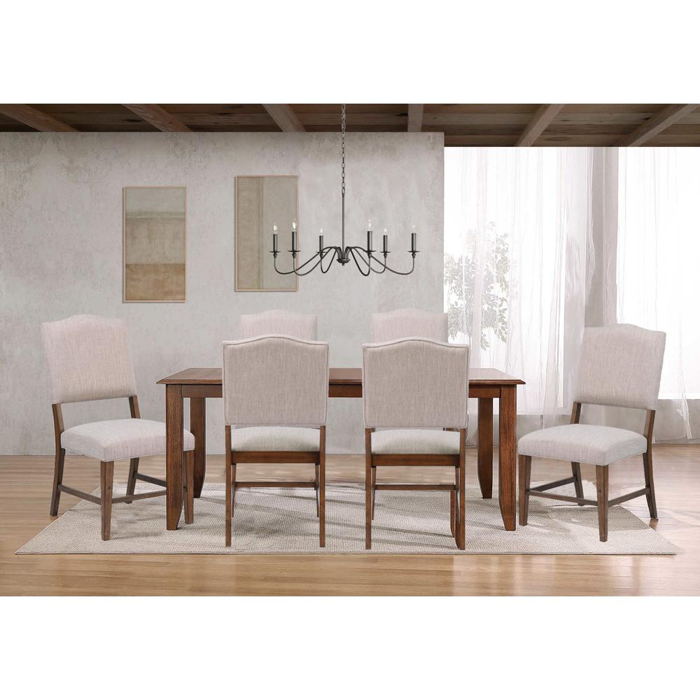 Simply Brook 7 Piece 72" Rectangular Extendable Table Dining Set. Picture 2