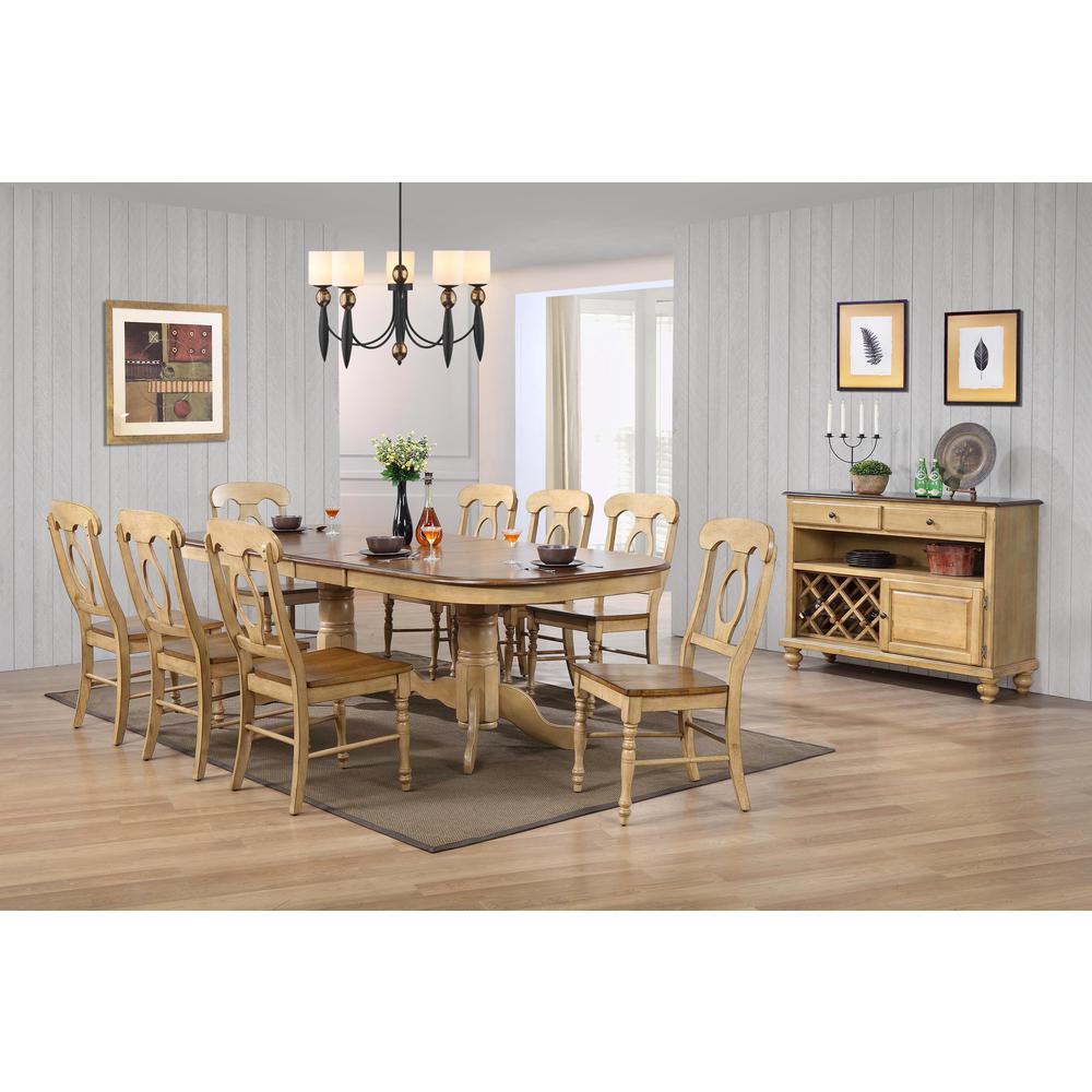 Brook 10 Piece 96" Oval Extendable Dining Set with Napoleon Chairs. Picture 7