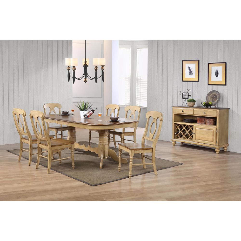 Brook 8 Piece 96" Oval Extendable Dining Set with Napoleon Chairs. Picture 1