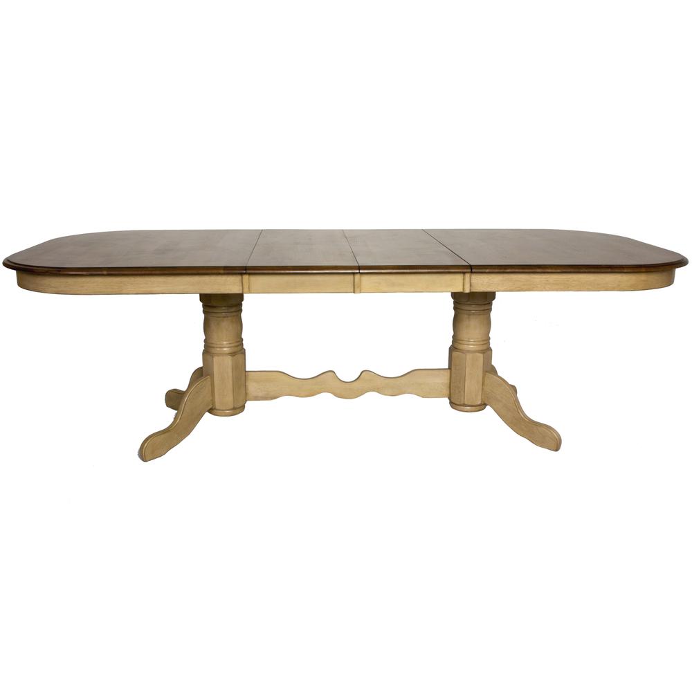Brook 96" Oval Double Pedestal Extendable Dining Table. Picture 4