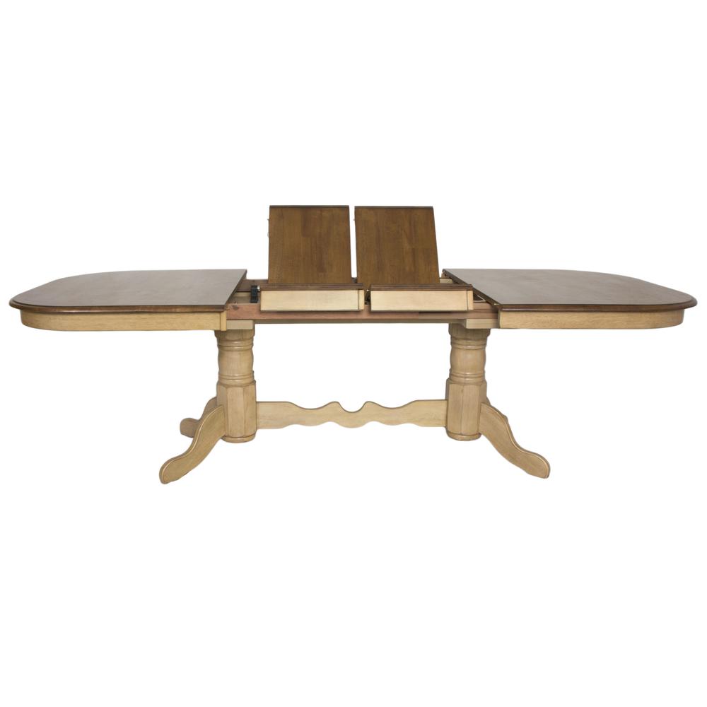 Brook 96" Oval Double Pedestal Extendable Dining Table. Picture 6