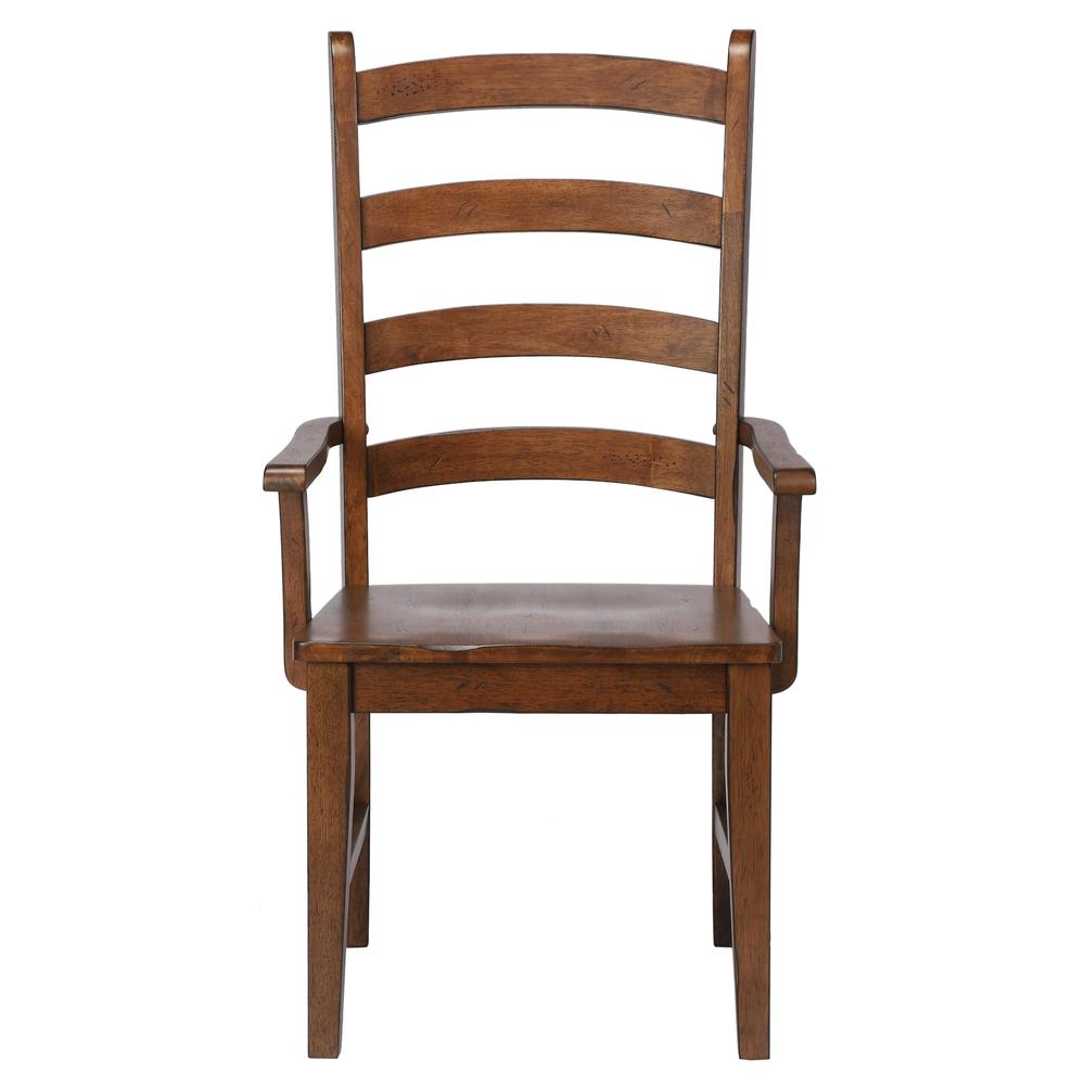 Simply Brook Ladder Back Dining Chair with Arms. Picture 5