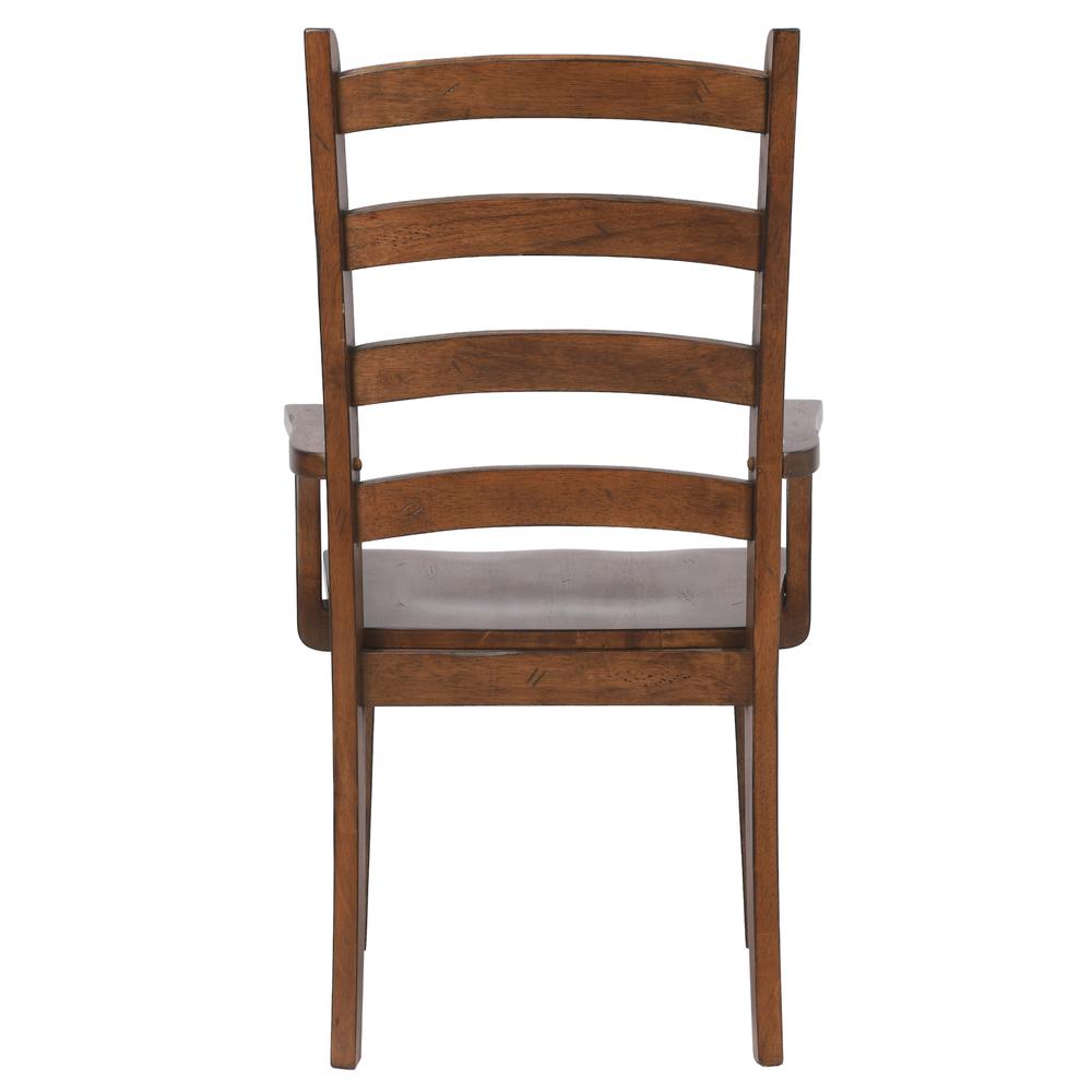Simply Brook Ladder Back Dining Chair with Arms. Picture 6