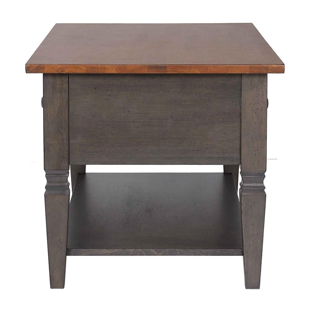 Rectangular Coffee Table | Distressed Brown and Ash Gray Solid Wood. Picture 3