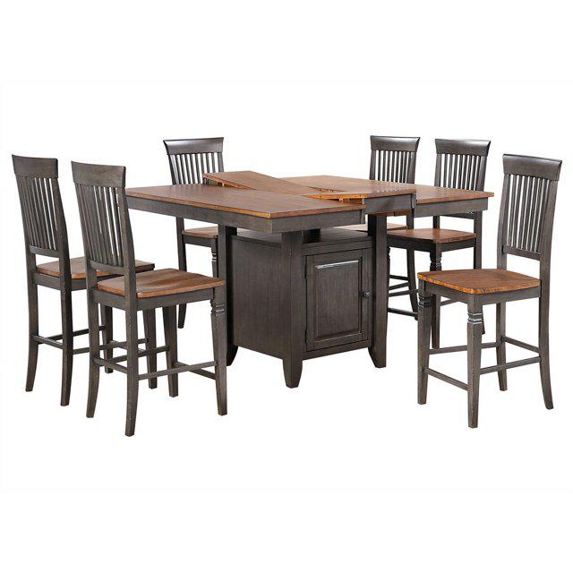 5 Piece Counter Height Extendable 42-54" Pub Dining Room Kitchen Bistro Table. Picture 4