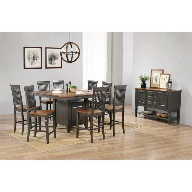 5 PC Counter Height Extendable 42-54" Pub Dining Table Set with. Picture 1