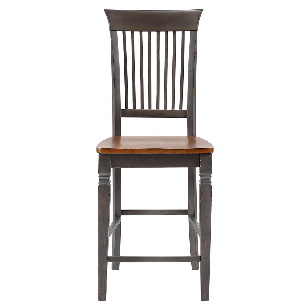 Slat Back Bartools | Set of 2 | 24" Counter Height Dining Chairs. Picture 1