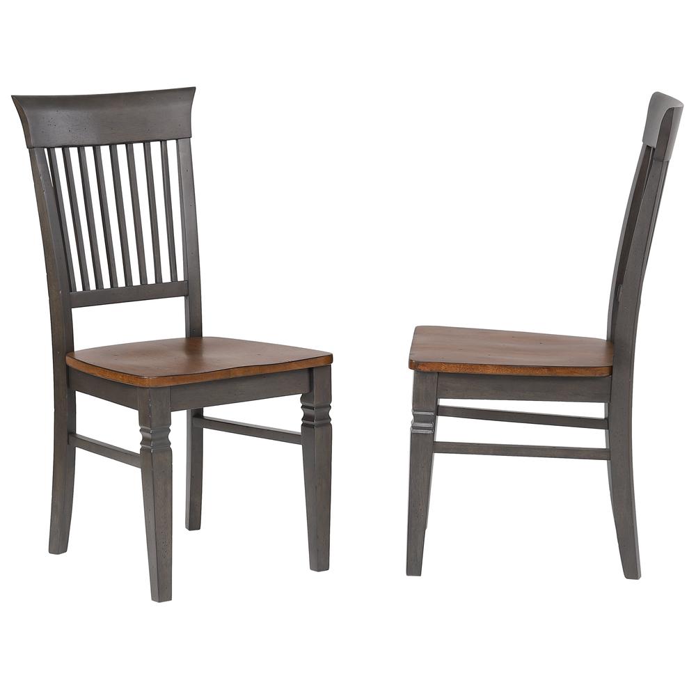 Slat Back Dining Armless Side Chairs | Set of 2. Picture 6