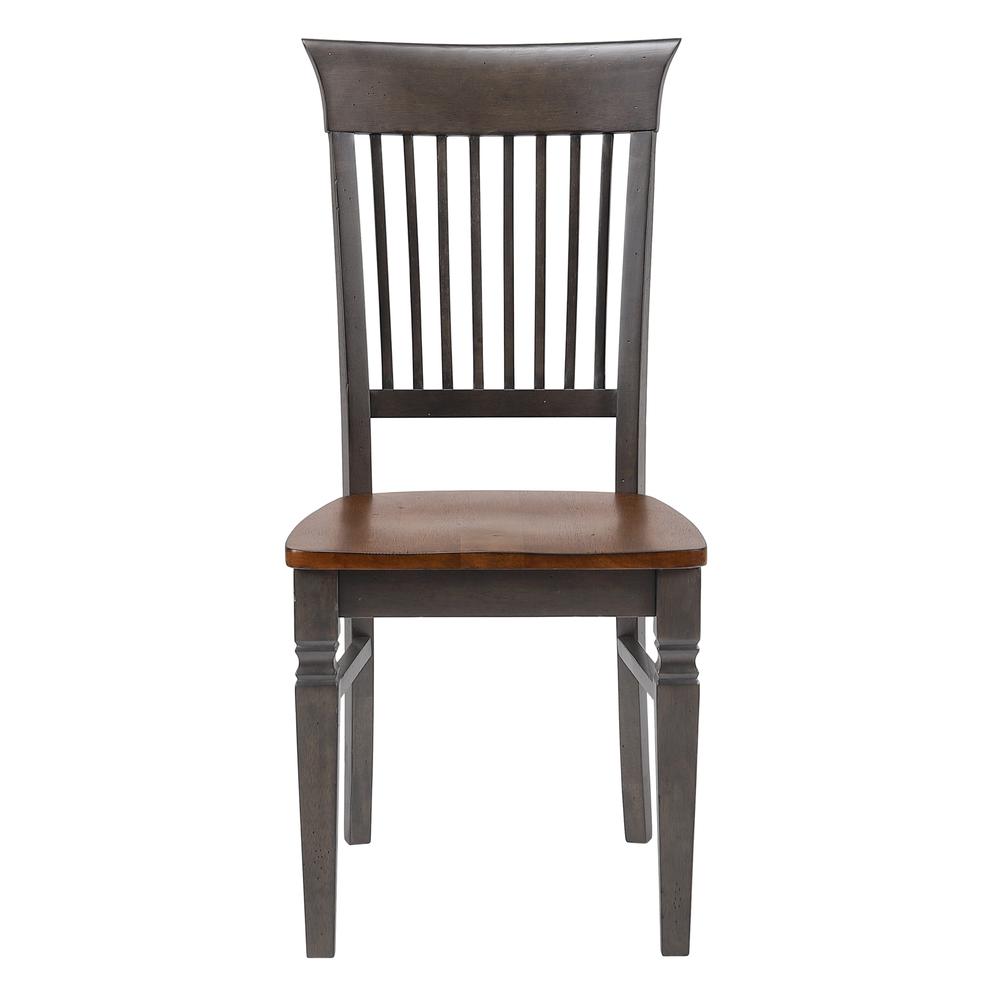Slat Back Dining Armless Side Chairs | Set of 2. Picture 2