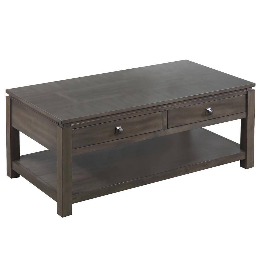 Shades of Gray Narrow End Table with Drawer and Shelf. Picture 6