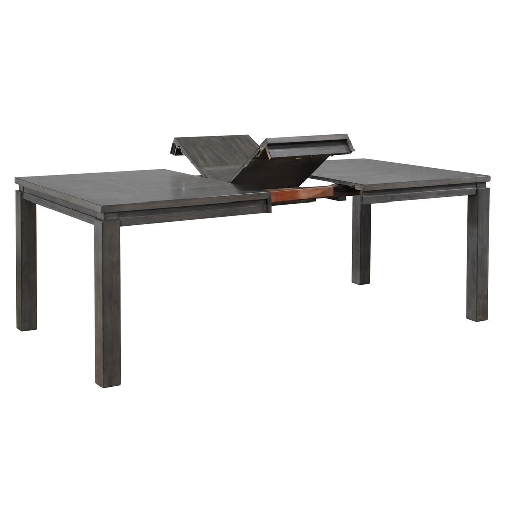 Shades of Gray 82" Rectangular Extendable Dining Table. Picture 1