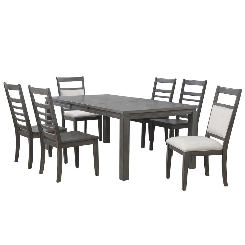 Dining Set with Upholstered End Chairs. Picture 5