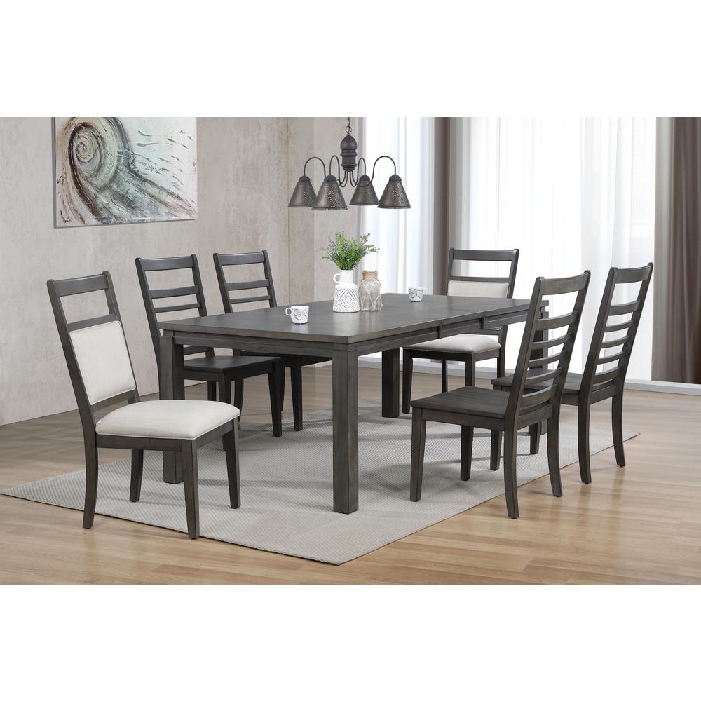 Dining Set with Upholstered End Chairs. Picture 2