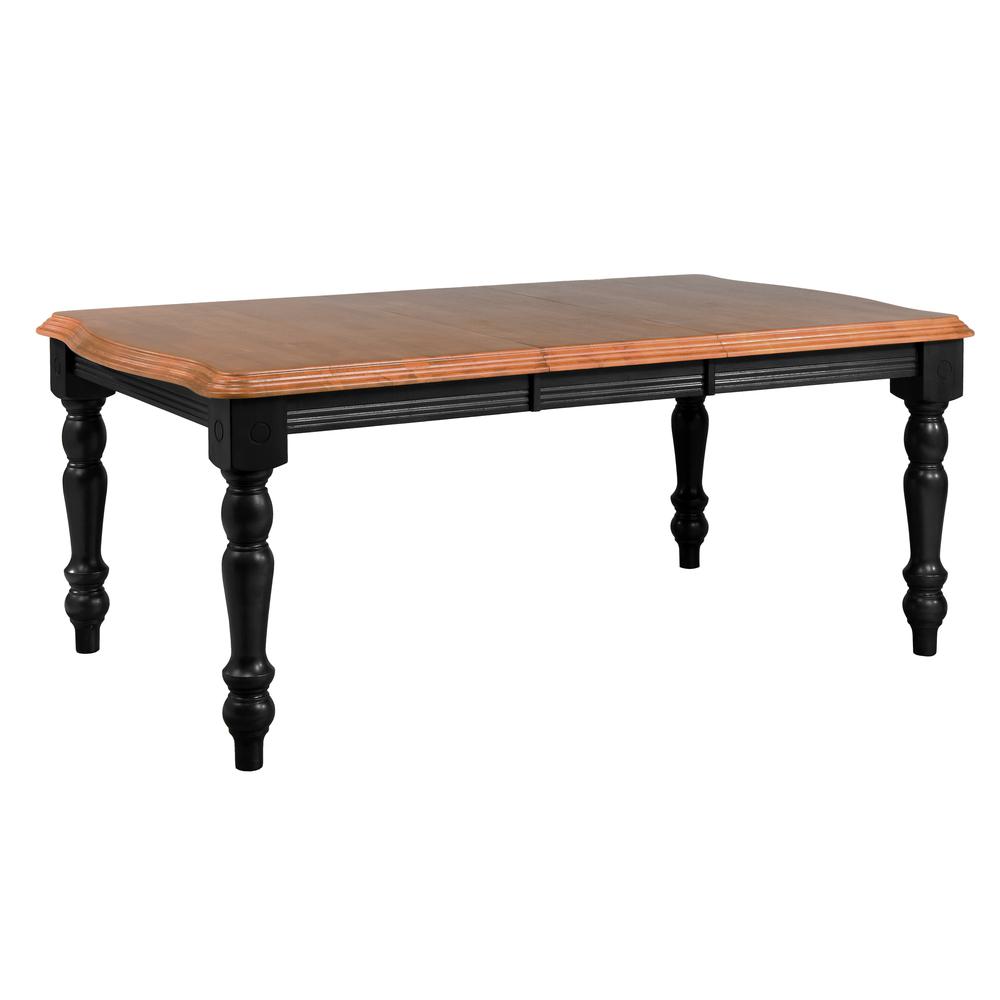Black Cherry Selections 56-72" Rectangular Extendable Dining Table. Picture 1