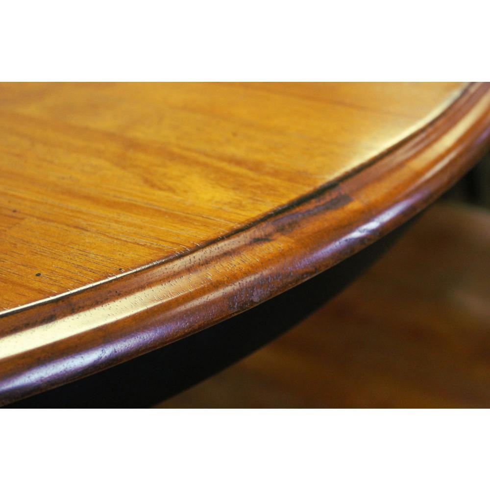Black Cherry Selections 66" Oval Pedestal Extendable Dining Table. Picture 2