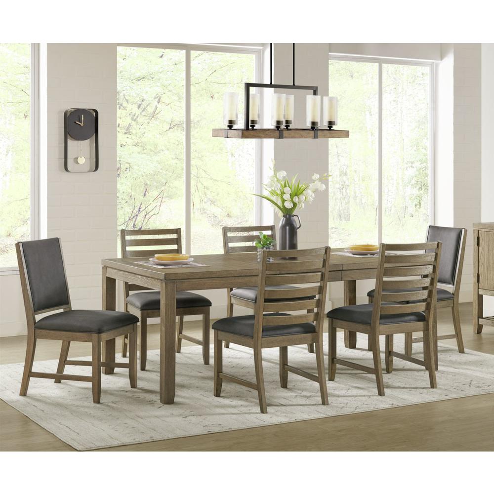 Saunders 7PC Extendable Dining Table Set. Picture 2