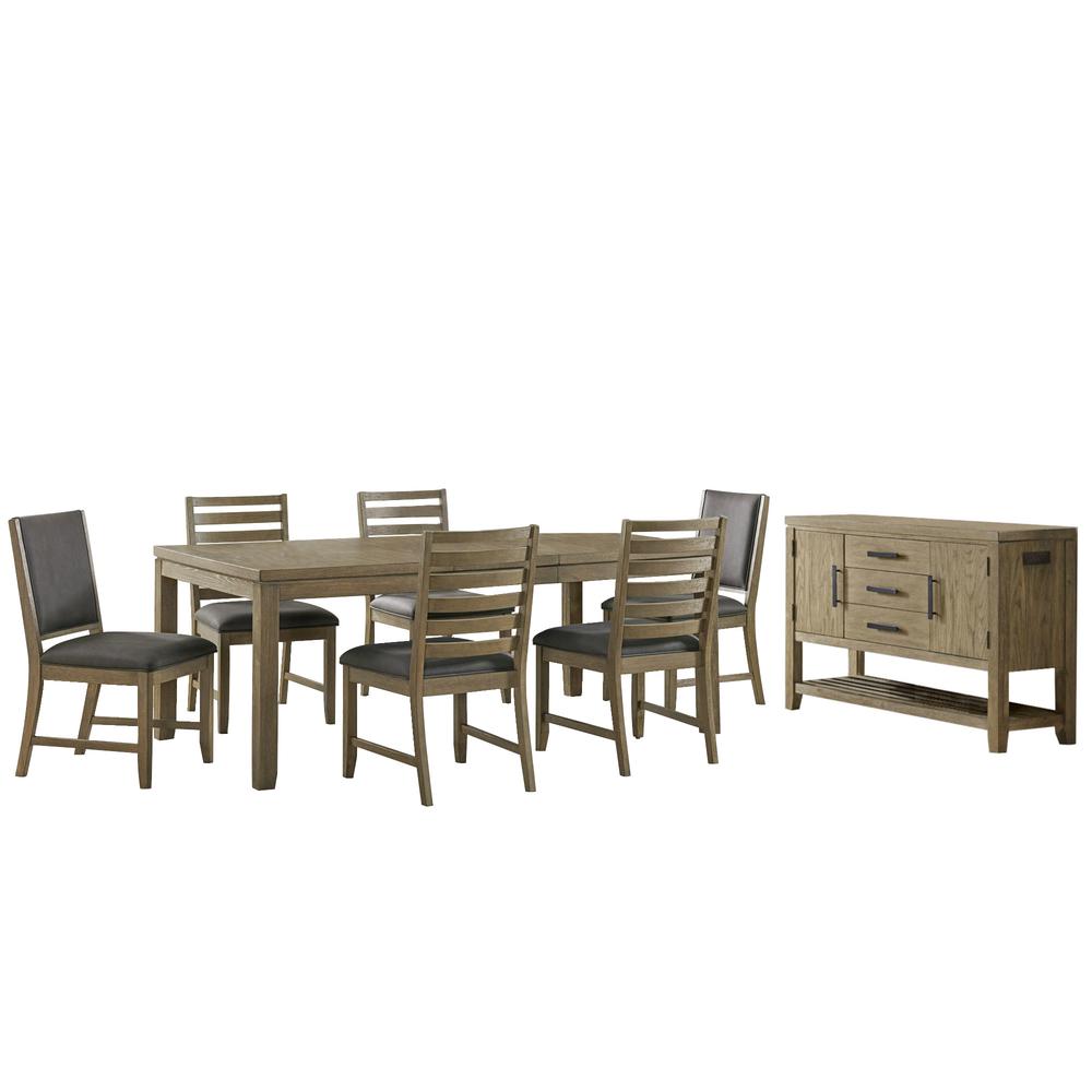 Saunders 8PC Extendable Dining Table Set. Picture 1