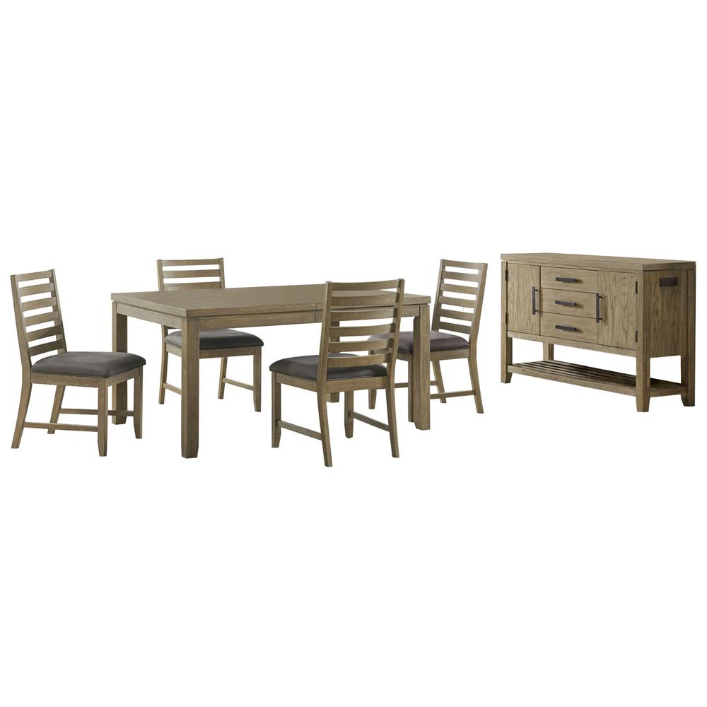 Saunders 6PC Extendable Dining Table Set. Picture 1