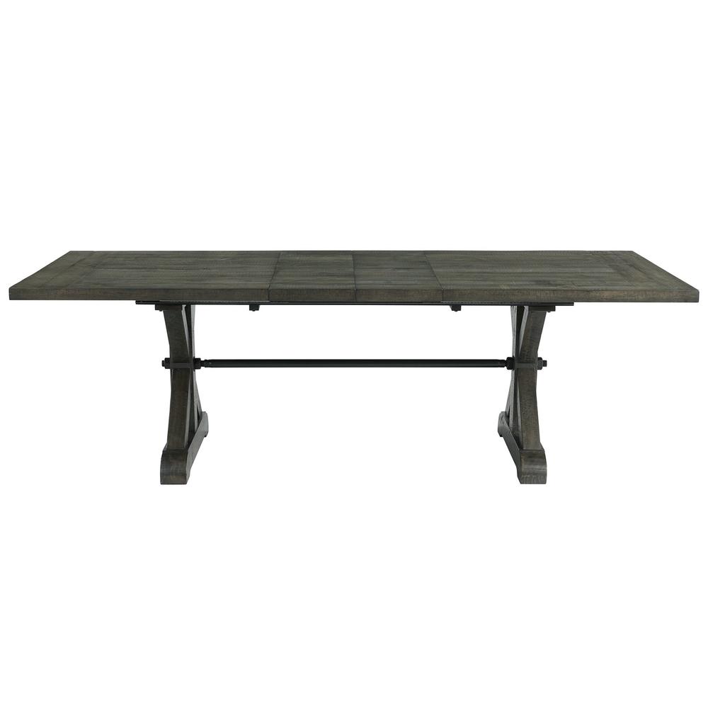 Trestle 96" Rectangular Extension Pedestal Dining Table. Picture 3