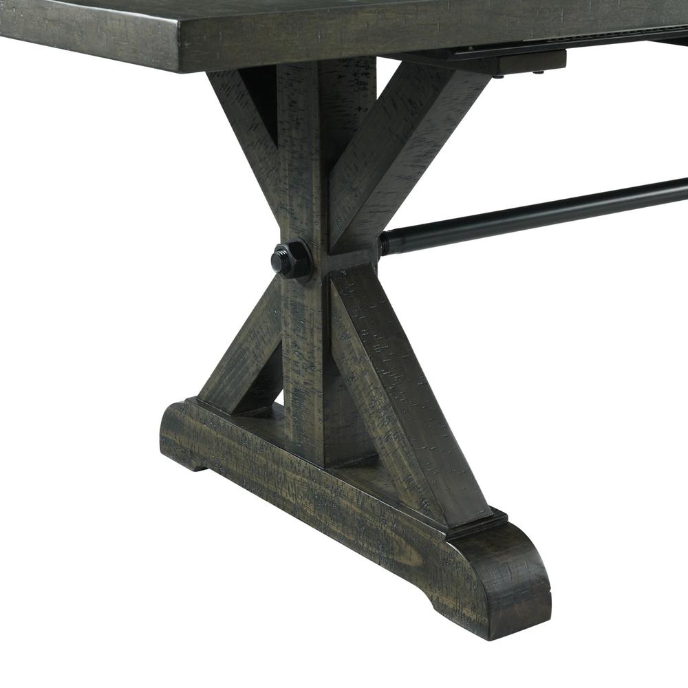 Trestle 96" Rectangular Extension Pedestal Dining Table. Picture 4