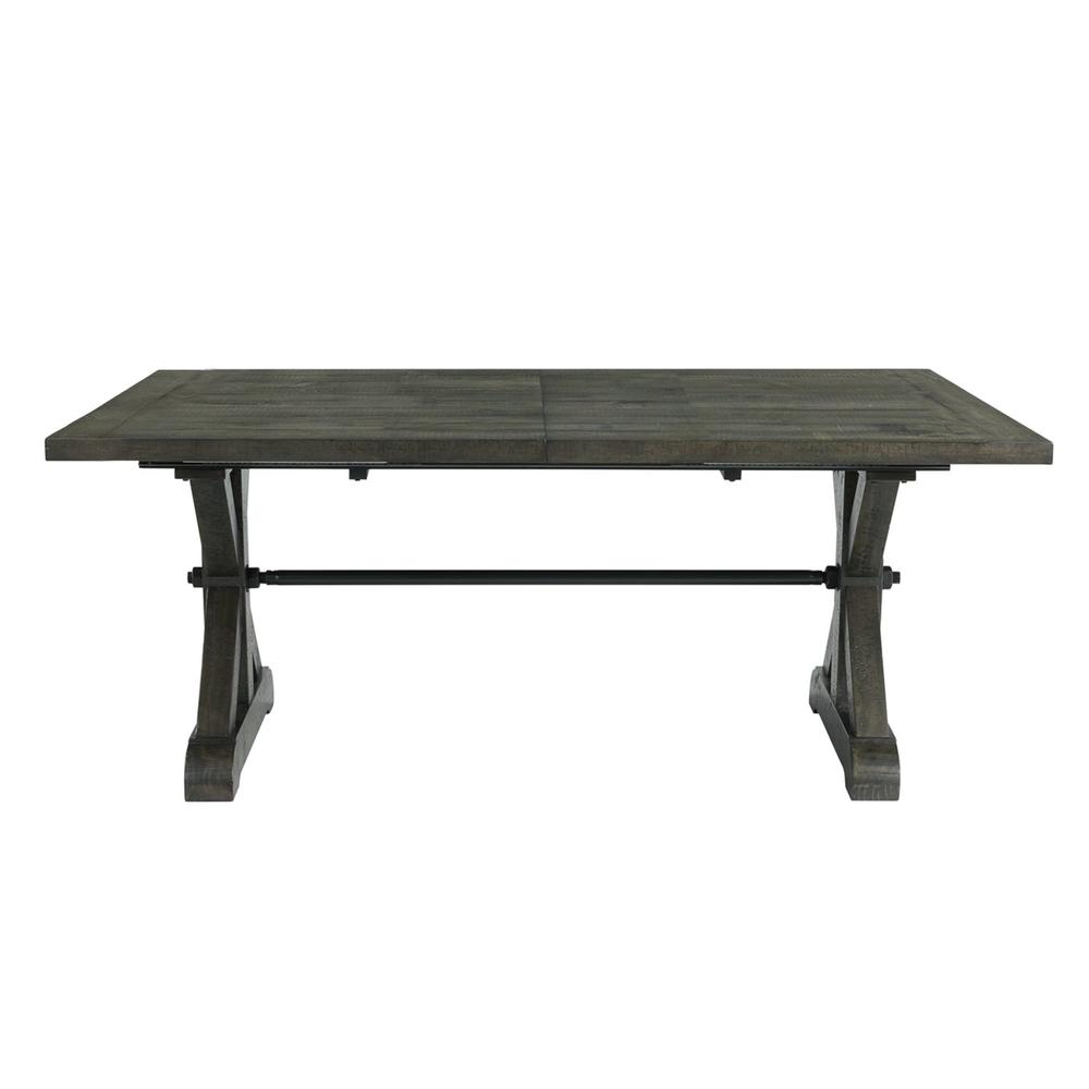 Trestle 96" Rectangular Extension Pedestal Dining Table. Picture 2