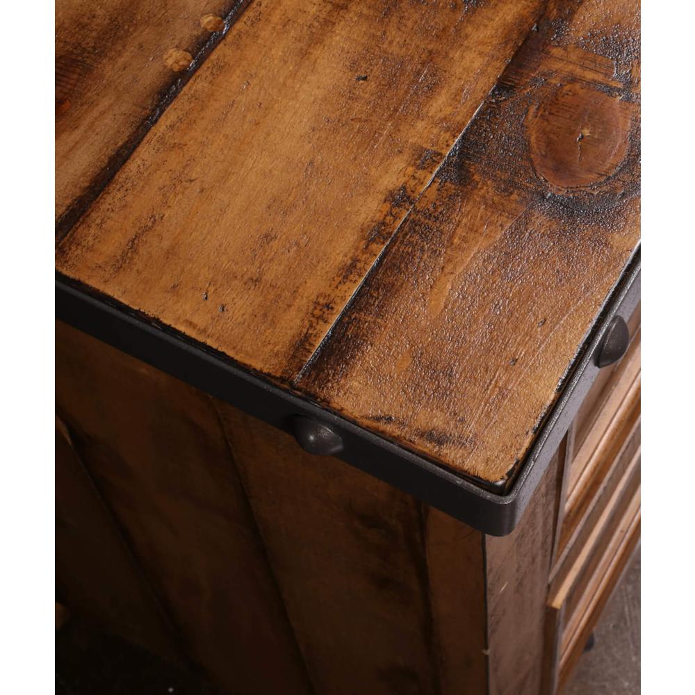 Rustic City 2 Drawer Nightstand. Picture 2