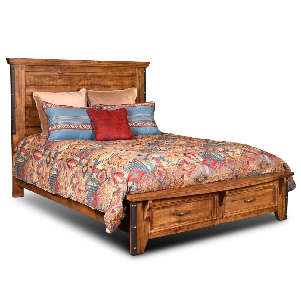 Rustic City King Bed. Picture 1
