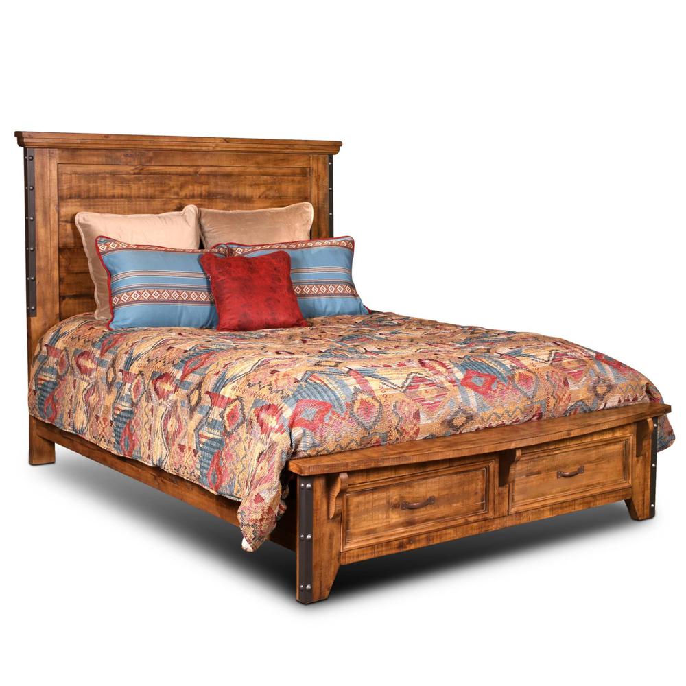 Rustic City Queen Bed. Picture 1