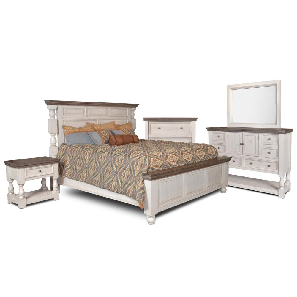 Rustic French 5 Piece King Bedroom Set. Picture 1